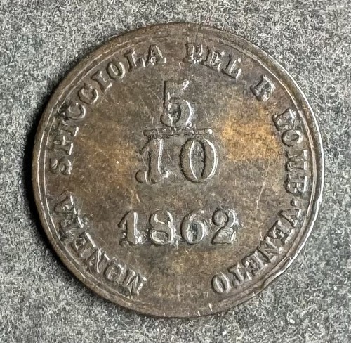 Soldo 1862 a lombardia - 5/10,
